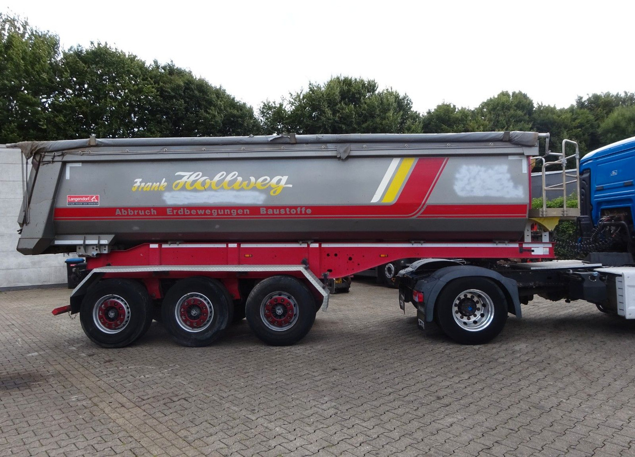 Langendorf Kippauflieger mit 3 Achsen Stahl - Semi-reboque basculante: foto 1 Langendorf Kippauflieger mit 3 Achsen Stahl - Semi-reboque basculante: foto 1