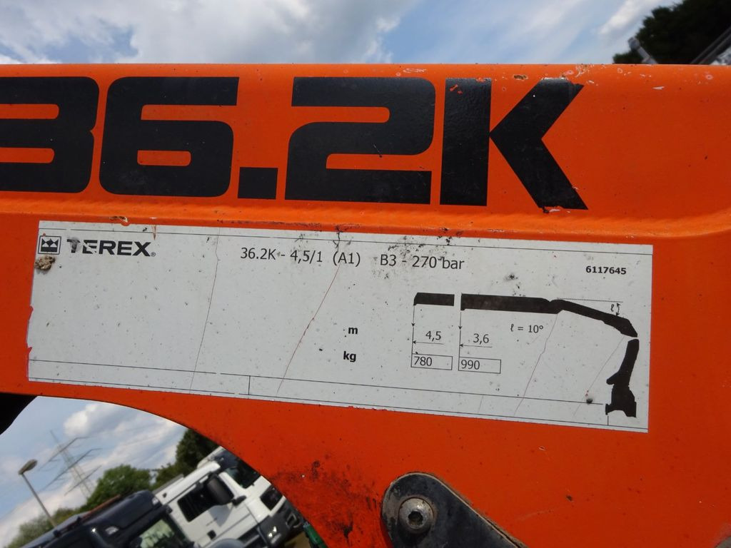 Carrinha basculante Mercedes-Benz 818 Atego MEILLER 3Skipper + Terex 36.2 Kran 4x2: foto 14