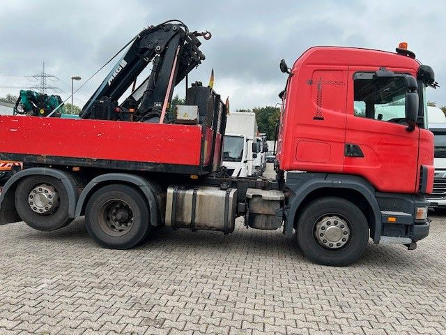 Scania 124 L 470 Pritsche + MKG HLK 201 HP 6x2 - Camião de caixa aberta/ Plataforma, Camião grua: foto 4 Scania 124 L 470 Pritsche + MKG HLK 201 HP 6x2 - Camião de caixa aberta/ Plataforma, Camião grua: foto 4