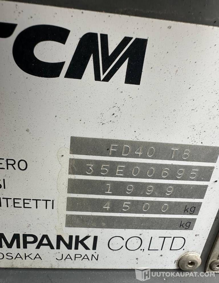 TCM FD40T8, 1999, 4 735 h, Lempäälä - Máquina de construção: foto 4 TCM FD40T8, 1999, 4 735 h, Lempäälä - Máquina de construção: foto 4