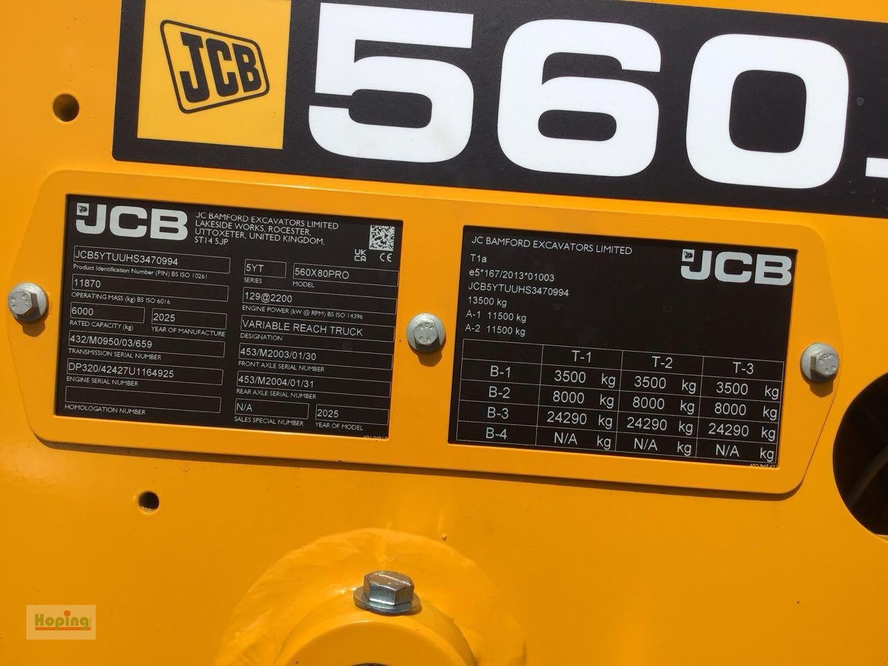 JCB 560-80 AGRI PRO - Empilhador telescópico: foto 5 JCB 560-80 AGRI PRO - Empilhador telescópico: foto 5