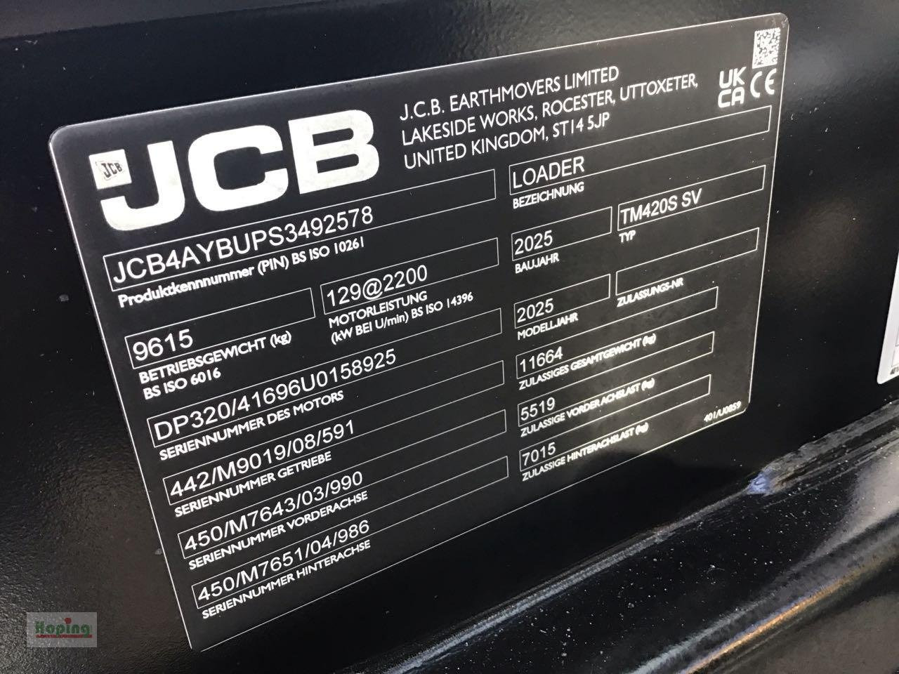 JCB TM420S AGRI - Stufe V - Pá carregadora telescópica: foto 5 JCB TM420S AGRI - Stufe V - Pá carregadora telescópica: foto 5