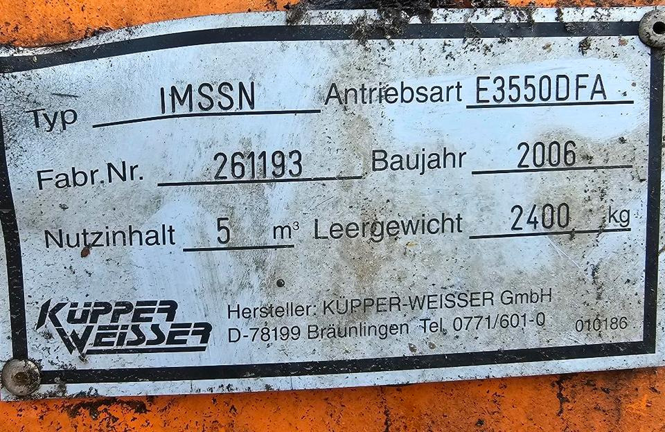 Espalhador de areia/ Sal Küpper-Weisser IMSSM Salzstreuer mit Aufbaumotor 5m3: foto 7