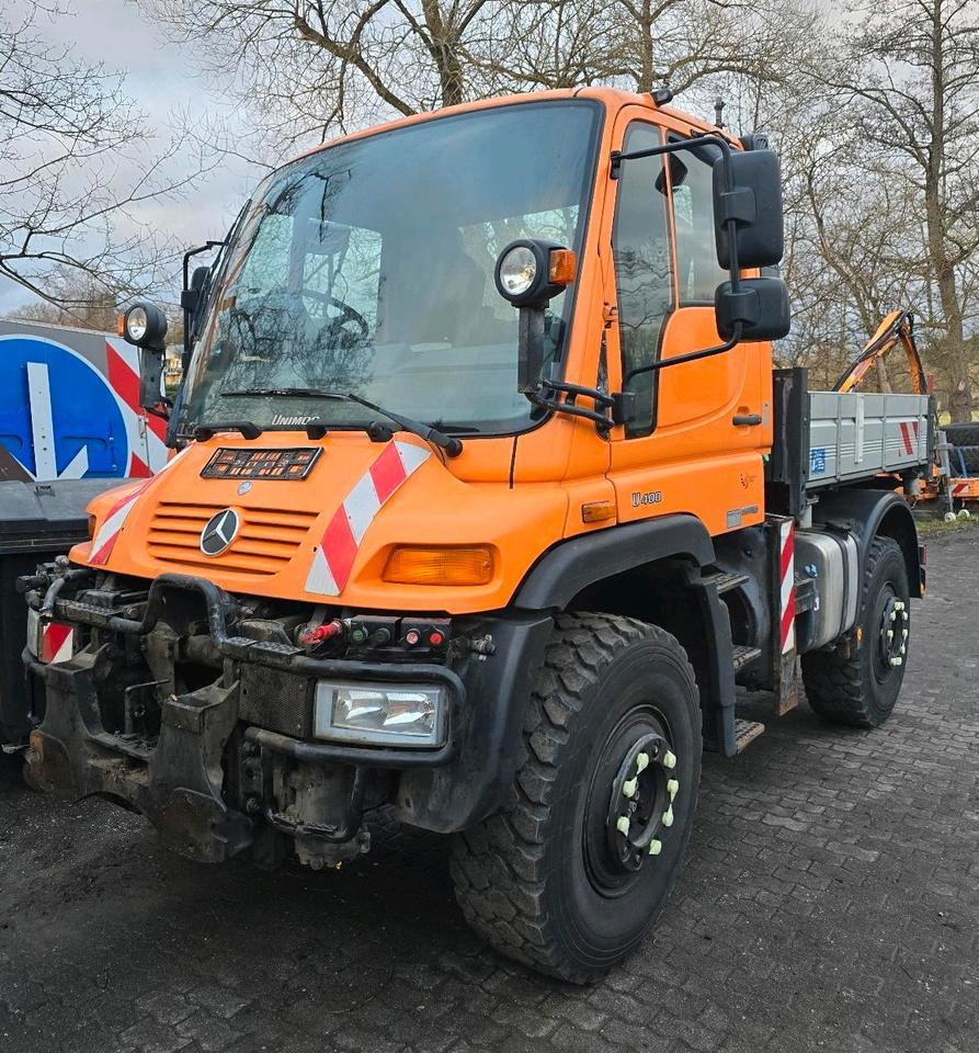 Unimog 405/12 U400 Bluetec 5 131000km Mercedes-Benz Variopilot Hydrostat U300 500 U 400 Wechsellenkung - Camião basculante: foto 1 Unimog 405/12 U400 Bluetec 5 131000km Mercedes-Benz Variopilot Hydrostat U300 500 U 400 Wechsellenkung - Camião basculante: foto 1