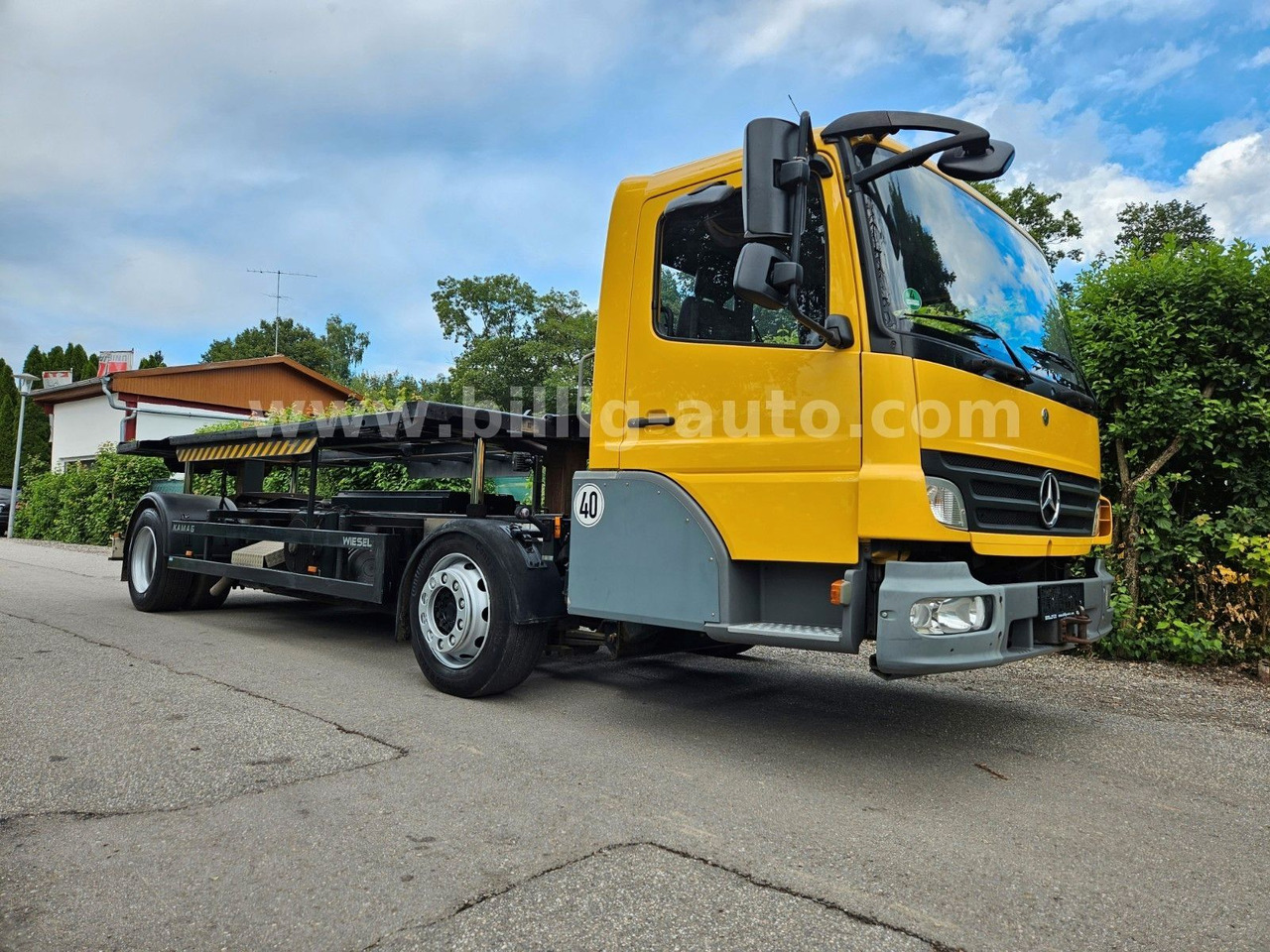 Mercedes-Benz Kamag * WBH 25 * Wiesel * Umsetzer * Sattelkupp. - Camião transportador de contêineres/ Caixa móvel: foto 1 Mercedes-Benz Kamag * WBH 25 * Wiesel * Umsetzer * Sattelkupp. - Camião transportador de contêineres/ Caixa móvel: foto 1