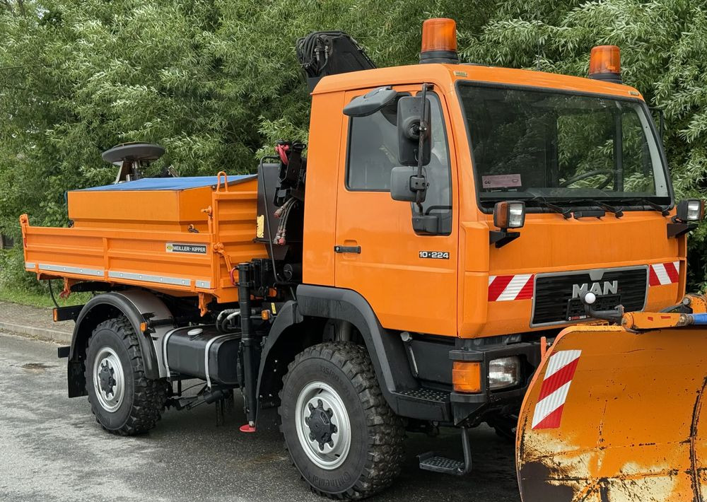 Camião basculante MAN * MAN LE 10.220 *Kiper Wywrotka * 4x4 * Pług Piaskarka * Zimowe Utrzymanie * Sprowadzony * HDS MKG *: foto 19
