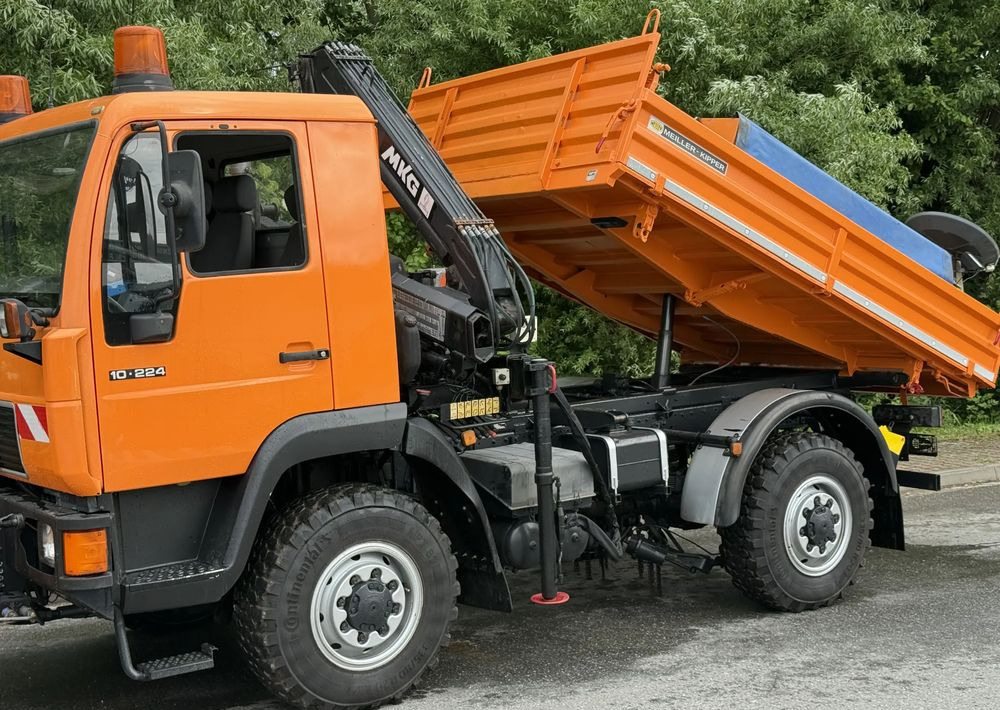 Camião basculante MAN * MAN LE 10.220 *Kiper Wywrotka * 4x4 * Pług Piaskarka * Zimowe Utrzymanie * Sprowadzony * HDS MKG *: foto 6