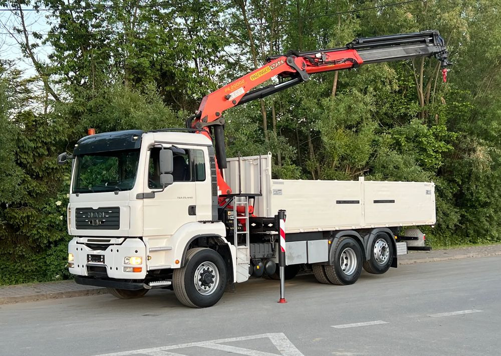 MAN * TGA 26-440 * 4x6 Hydrodrive * HDS Palfinger PK 20002 * Bardzo Dobry Stan - Camião grua, Camião de caixa aberta/ Plataforma: foto 1 MAN * TGA 26-440 * 4x6 Hydrodrive * HDS Palfinger PK 20002 * Bardzo Dobry Stan - Camião grua, Camião de caixa aberta/ Plataforma: foto 1