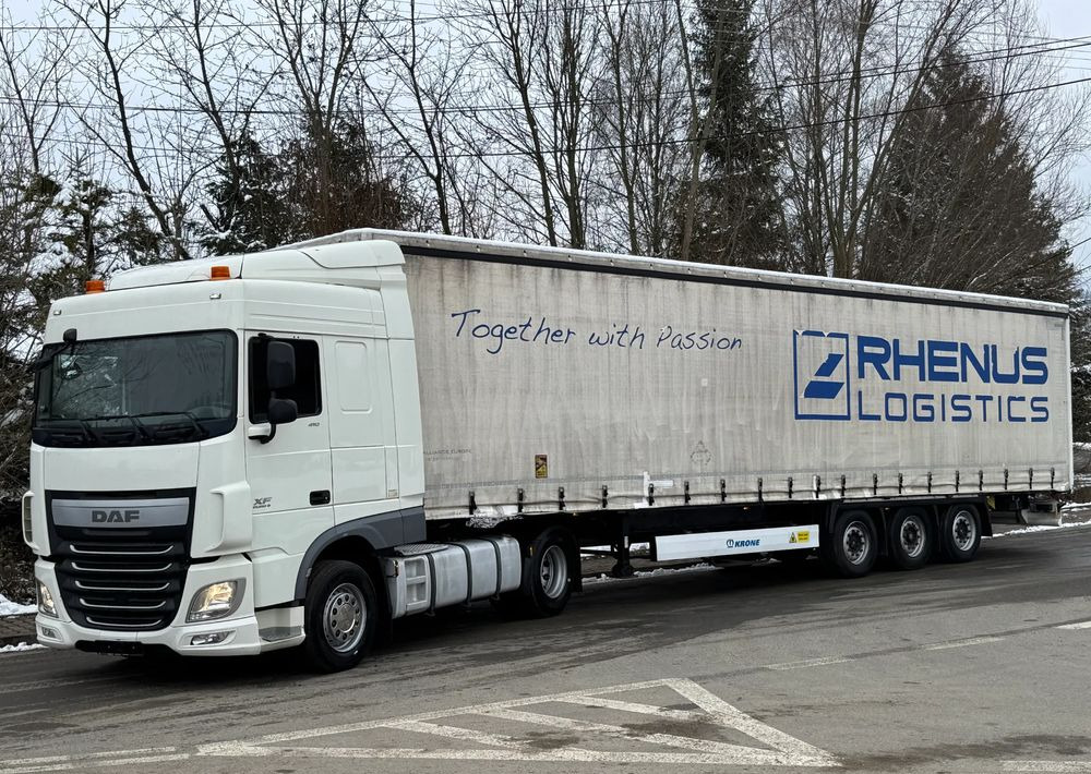 DAF * Zestaw * DAF 106 Euro 6 + Naczepa Krone * Bardzo Dobry Stan - Tractor, Semi-reboque de lona: foto 1 DAF * Zestaw * DAF 106 Euro 6 + Naczepa Krone * Bardzo Dobry Stan - Tractor, Semi-reboque de lona: foto 1