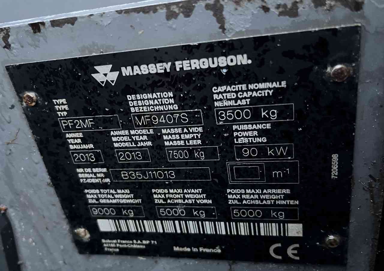 Empilhador telescópico Massey Ferguson 9407S Xtra verreiker: foto 8