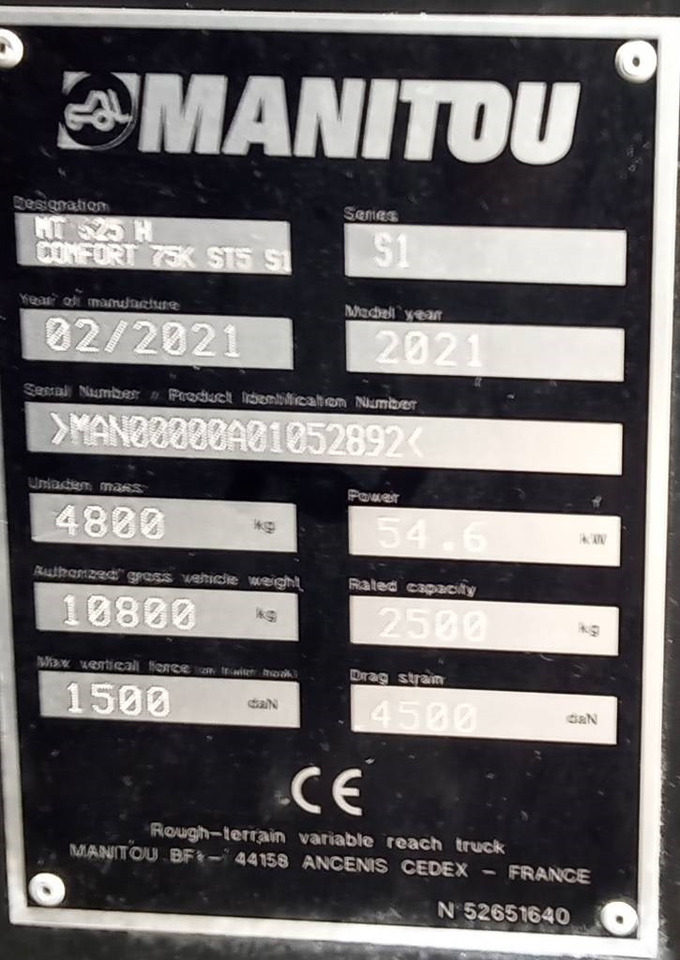 Empilhador telescópico Manitou MT 625 H (66): foto 9