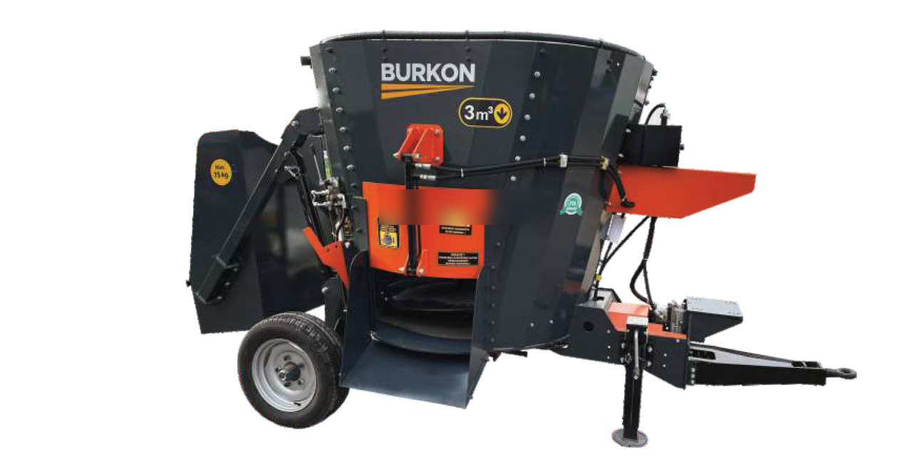 Burkon 3m3 Çekilir (380V) Dikey Yem Karma Makinesi ( BK-F300 ) - Misturadora Alimentadora: foto 1 Burkon 3m3 Çekilir (380V) Dikey Yem Karma Makinesi ( BK-F300 ) - Misturadora Alimentadora: foto 1