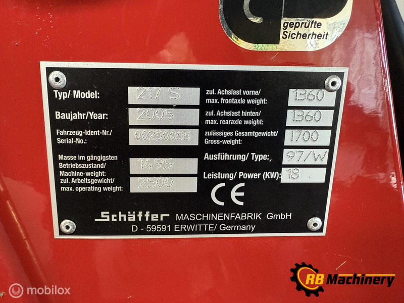 Pá carregadora de rodas Schäffer 217 S: foto 8 Pá carregadora de rodas Schäffer 217 S: foto 8