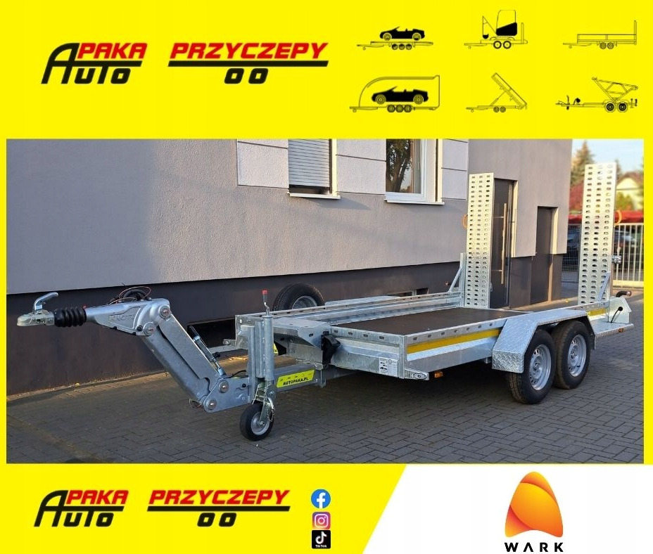 PRZYCZEPA WARK KHD DO MINIKOPARKI KOPARKI REGULOWANY DYSZEL DMC 3500 / WARK KHD TRAILER FOR MINI EXCAVATOR WITH ADJUSTABLE DRAWBAR DMC 3500 - Reboque porta máquinas: foto 1 PRZYCZEPA WARK KHD DO MINIKOPARKI KOPARKI REGULOWANY DYSZEL DMC 3500 / WARK KHD TRAILER FOR MINI EXCAVATOR WITH ADJUSTABLE DRAWBAR DMC 3500 - Reboque porta máquinas: foto 1
