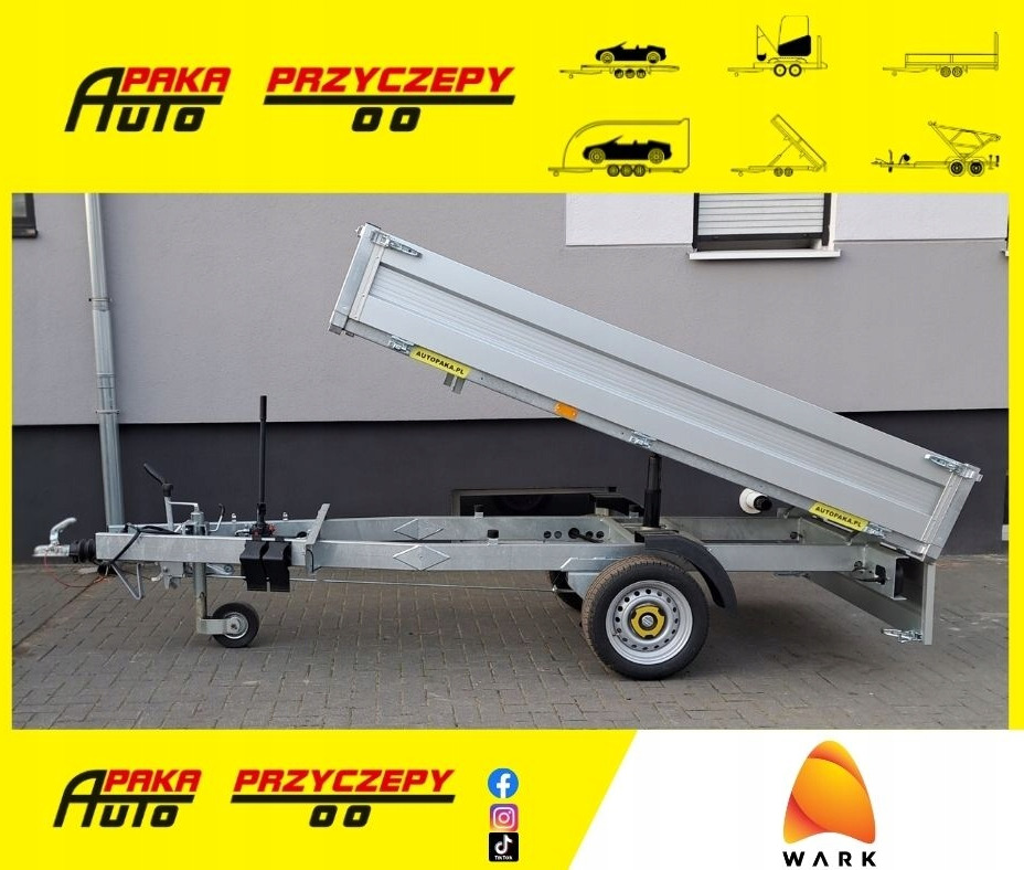 Przyczepa WARK wywrotka DMC 1500 kg 1-wywrot / WARK tipper trailer GVW 1500 kg 1-way tipper - Reboque basculante: foto 1 Przyczepa WARK wywrotka DMC 1500 kg 1-wywrot / WARK tipper trailer GVW 1500 kg 1-way tipper - Reboque basculante: foto 1
