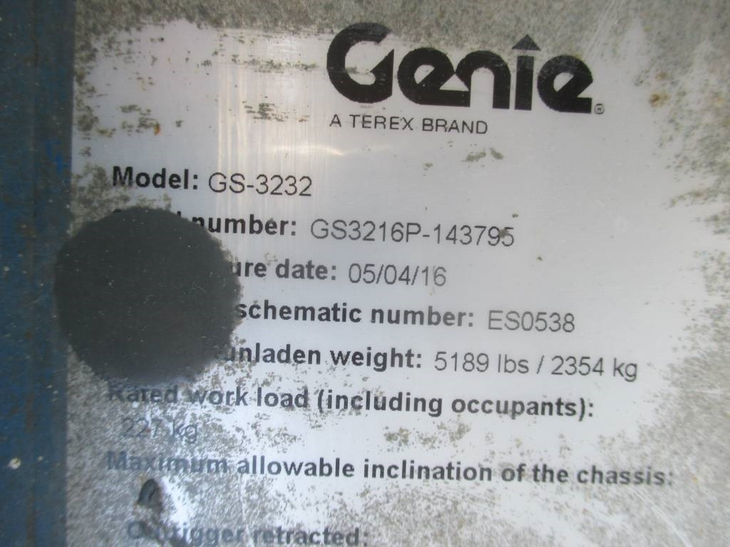 Plataforma de Tijera/ Plataforma de tesoura Genie GS 3232: foto 5