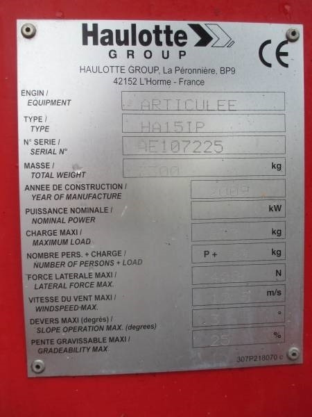 Plataforma articulada Haulotte HA 15 IP: foto 10