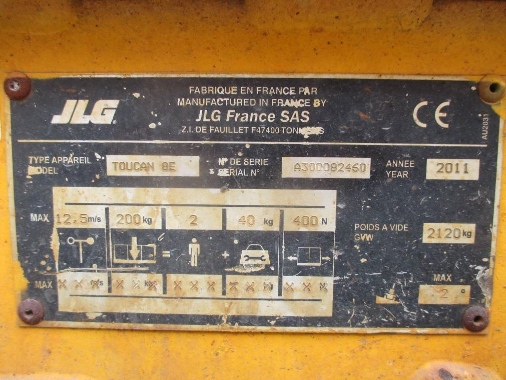 Plataforma de mastro vertical JLG Toucan 8 E: foto 9