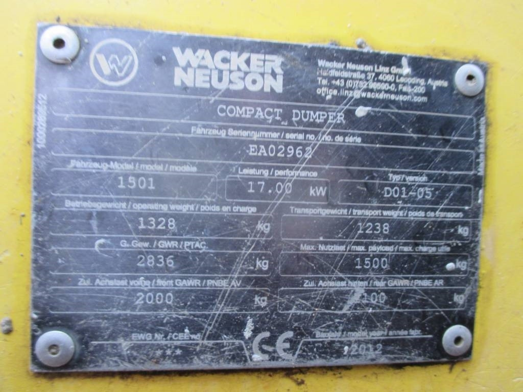 Tombador Wacker Neuson 1501: foto 9