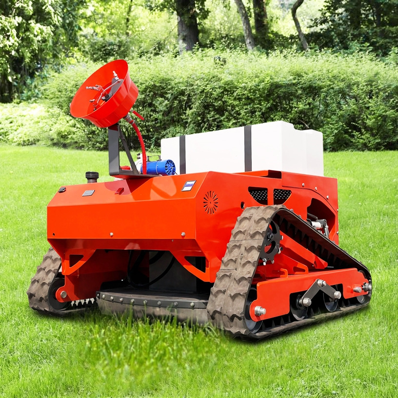 LEZUM LD1000 Multi-function remote control lawn mower Track crawler gasoline gas All-terrain  Agricultural Sprayers Pesticide spraying lawn mower for sale - Cortador de grama: foto 1 LEZUM LD1000 Multi-function remote control lawn mower Track crawler gasoline gas All-terrain  Agricultural Sprayers Pesticide spraying lawn mower for sale - Cortador de grama: foto 1