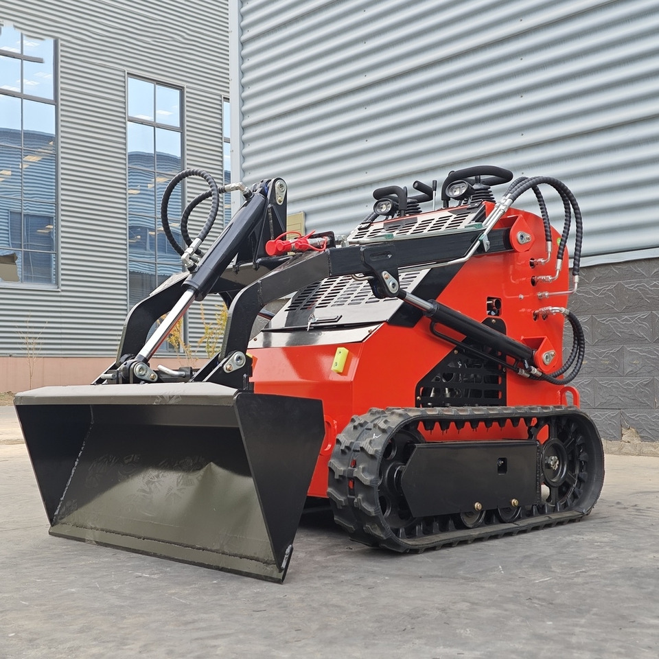 Mini pá carregadora novo LEZUM Free Shipping Mini Skid Steer Loader Compact Track Electric/Diesel Chinese Mini Skid Steer Loader For Sale With Mini Skid Steer Attachments 4 In 1 Bucket: foto 8