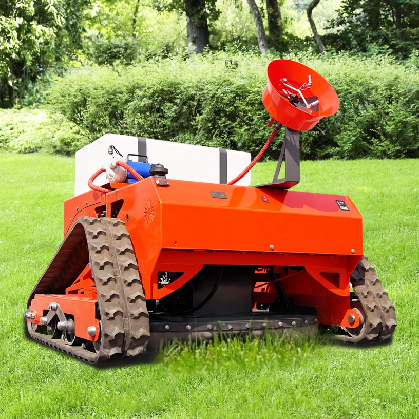LEZUM LD1000 Electric Remote Control Multi-Function Lawn Mower All-Terrain Agricultural Sprayers Pesticide Spraying Mower Gas Gasoline Track Crawler Lawn Mower - Gadanheira: foto 5 LEZUM LD1000 Electric Remote Control Multi-Function Lawn Mower All-Terrain Agricultural Sprayers Pesticide Spraying Mower Gas Gasoline Track Crawler Lawn Mower - Gadanheira: foto 5