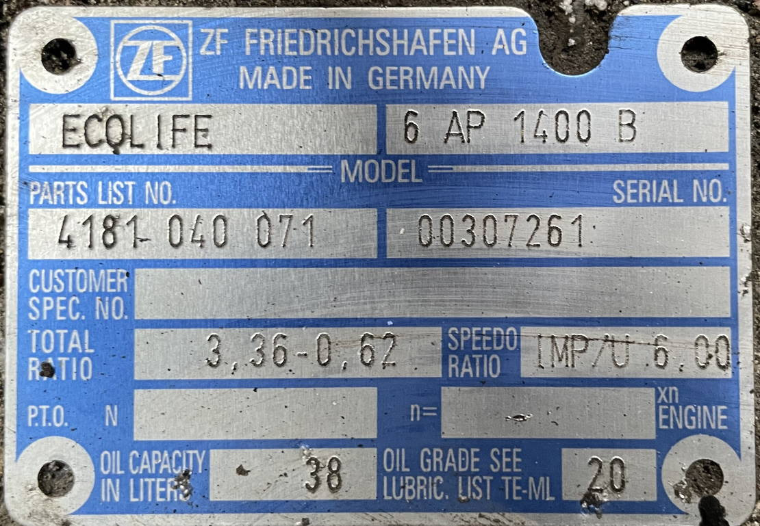 ZF Getriebe ZF 6 AP 1400 B Ecolife 4181040071 6AP1400B Solaris Temsa - Caixa de velocidade para Ônibus: foto 2 ZF Getriebe ZF 6 AP 1400 B Ecolife 4181040071 6AP1400B Solaris Temsa - Caixa de velocidade para Ônibus: foto 2