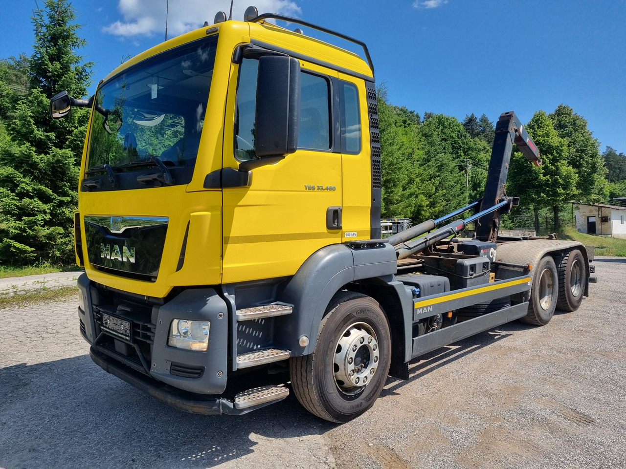 MAN TGS 33.480 6x4 ABROLLKIPPER HIAB Multilift 18 T - Camião polibenne: foto 1 MAN TGS 33.480 6x4 ABROLLKIPPER HIAB Multilift 18 T - Camião polibenne: foto 1