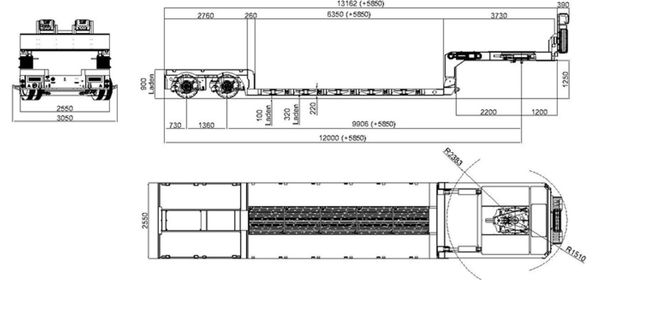 YALCIN EXTRA SURBAISSEE 2 ESSIEUX - Semi-reboque baixa: foto 3 YALCIN EXTRA SURBAISSEE 2 ESSIEUX - Semi-reboque baixa: foto 3