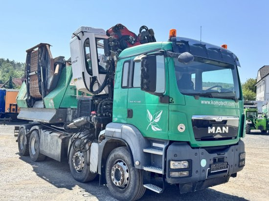 MAN TGS 35.540 8x4 mit Komptech-Zusatzeinheit - Camião, Estilhaçadora de madeira: foto 5 MAN TGS 35.540 8x4 mit Komptech-Zusatzeinheit - Camião, Estilhaçadora de madeira: foto 5