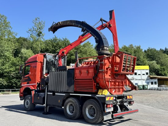 Mercedes-Benz ACTROS 6x4 DONAR 5810K ? Hack-LKW / Mobilhacker | TCS Umwelttechnik - Camião, Estilhaçadora de madeira: foto 3 Mercedes-Benz ACTROS 6x4 DONAR 5810K ? Hack-LKW / Mobilhacker | TCS Umwelttechnik - Camião, Estilhaçadora de madeira: foto 3