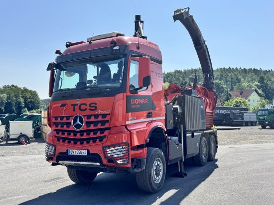 Mercedes-Benz ACTROS 6x4 DONAR 5810K ? Hack-LKW / Mobilhacker | TCS Umwelttechnik - Camião, Estilhaçadora de madeira: foto 1 Mercedes-Benz ACTROS 6x4 DONAR 5810K ? Hack-LKW / Mobilhacker | TCS Umwelttechnik - Camião, Estilhaçadora de madeira: foto 1