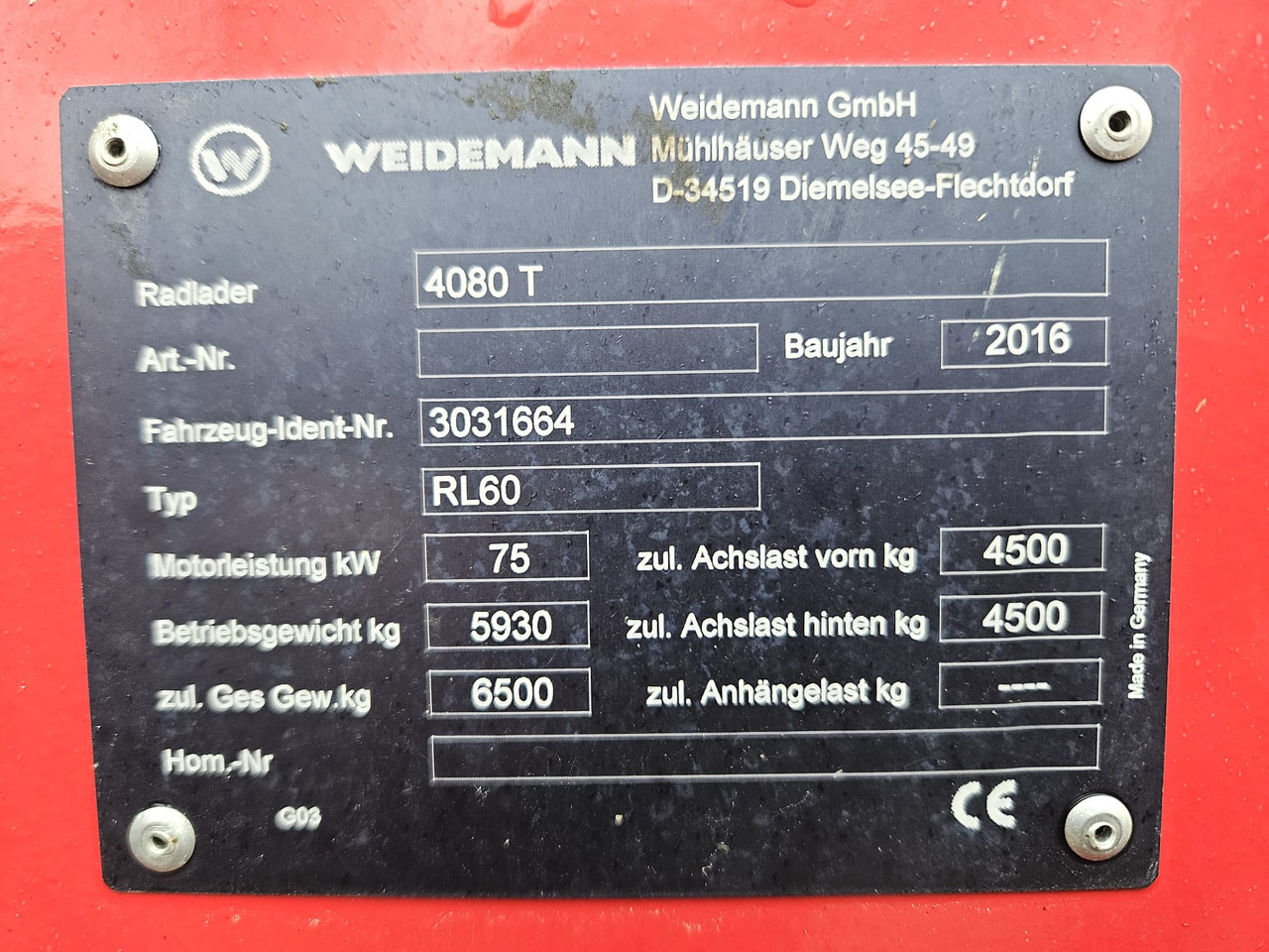 2016 Weidemann 4080T, 3313 hours - Pá carregadora telescópica: foto 5 2016 Weidemann 4080T, 3313 hours - Pá carregadora telescópica: foto 5