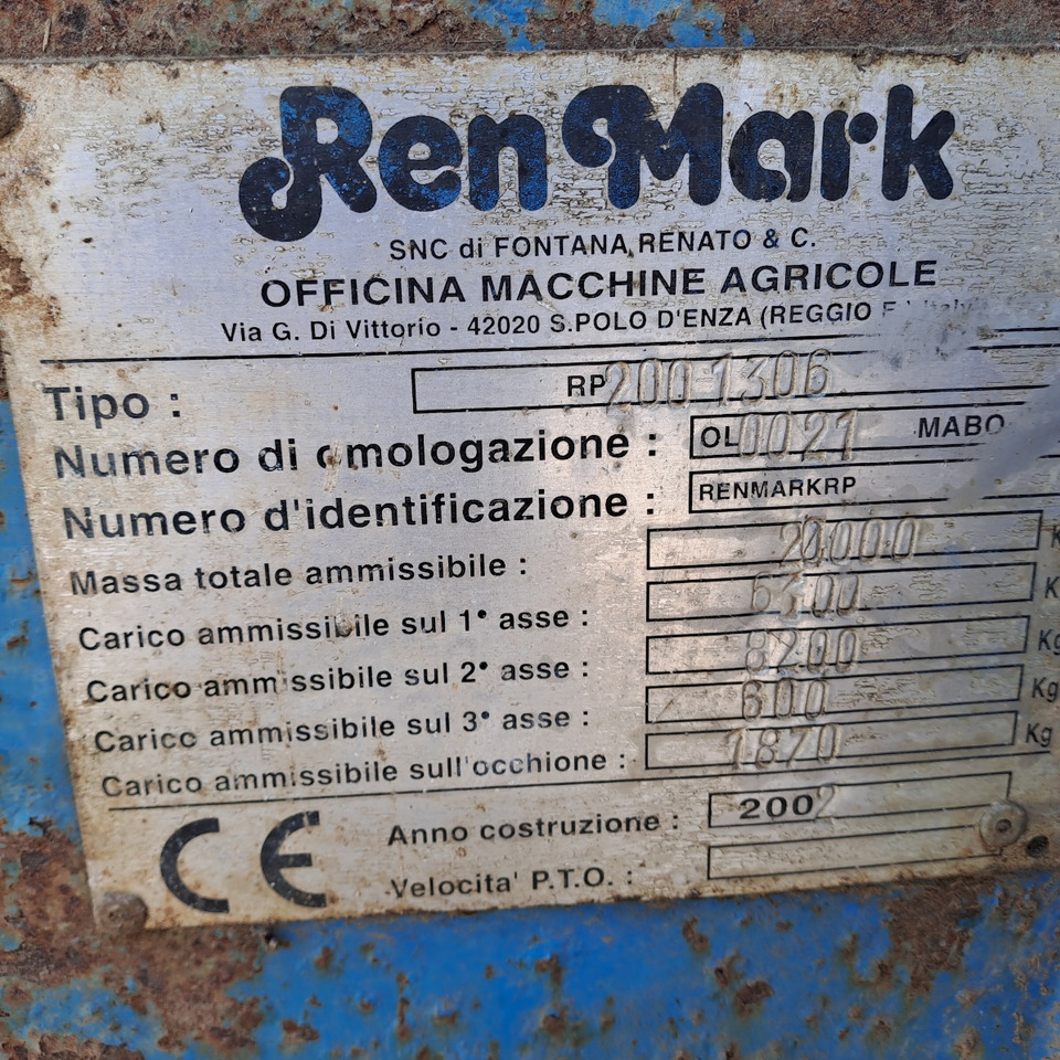 SPANDILETAME REN MARK - Espalhador de estrume: foto 3 SPANDILETAME REN MARK - Espalhador de estrume: foto 3