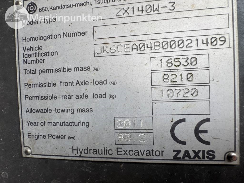 Locação financeira de Hitachi ZX 140 W-3 Hitachi ZX 140 W-3: foto 21 Locação financeira de Hitachi ZX 140 W-3 Hitachi ZX 140 W-3: foto 21
