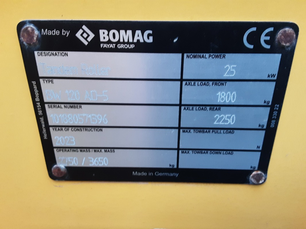 BOMAG DE BW 120 AD-5 Stage V/Tier 4f - Rolo: foto 2 BOMAG DE BW 120 AD-5 Stage V/Tier 4f - Rolo: foto 2