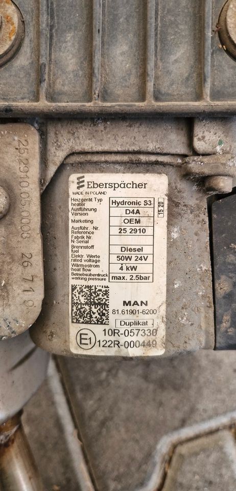 MAN TG3 TGX OGRZEWANIE POSTOJOWE EBERSPÄCHER HUDRONIC S3 81.61901-6200 - Aquecimento/ Ventilação para Camião: foto 2 MAN TG3 TGX OGRZEWANIE POSTOJOWE EBERSPÄCHER HUDRONIC S3 81.61901-6200 - Aquecimento/ Ventilação para Camião: foto 2