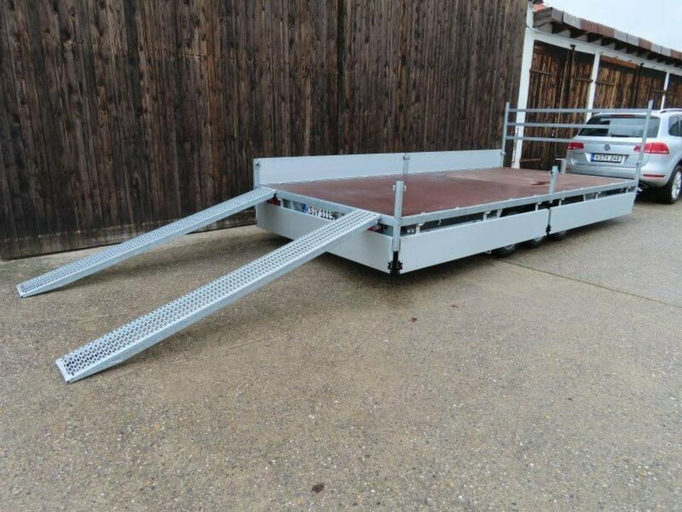 Hulco - PKW Anhänger Tridem, 3,5 to Leihanhänger Mietfahrzeug 5m - Reboque plataforma/ Caixa aberta: foto 1 Hulco - PKW Anhänger Tridem, 3,5 to Leihanhänger Mietfahrzeug 5m - Reboque plataforma/ Caixa aberta: foto 1