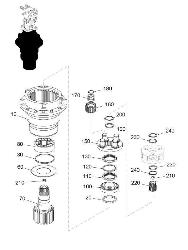 Sennebogen ZF DR250 053017 and ZF DR350 250184 slewing gear - Motor de giro para Manipulador de material: foto 2 Sennebogen ZF DR250 053017 and ZF DR350 250184 slewing gear - Motor de giro para Manipulador de material: foto 2