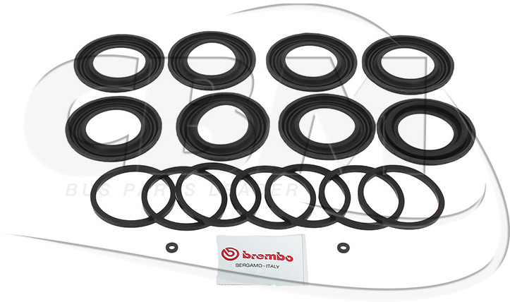 BREMBO CALLIPER SEAL KIT - ZF (50130477501) - Pinça de freio para Ônibus: foto 1 BREMBO CALLIPER SEAL KIT - ZF (50130477501) - Pinça de freio para Ônibus: foto 1