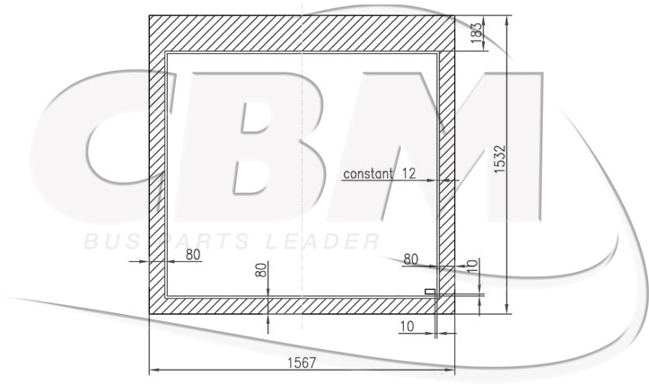 CBM OEM SIDE BAY WINDOW - WABCO (9617230120) - Vidro e peças para Ônibus: foto 1 CBM OEM SIDE BAY WINDOW - WABCO (9617230120) - Vidro e peças para Ônibus: foto 1