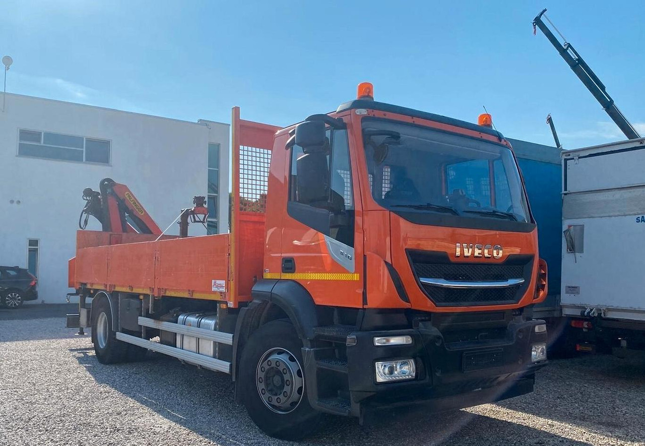 IVECO STRALIS 310 CASSONE FISSO E GRU - Camião de caixa aberta/ Plataforma, Camião grua: foto 1 IVECO STRALIS 310 CASSONE FISSO E GRU - Camião de caixa aberta/ Plataforma, Camião grua: foto 1
