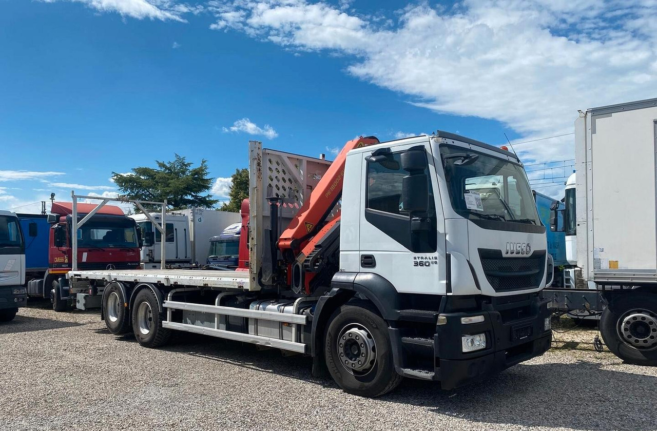 IVECO STRALIS AD260S36 CASSONE FISSO E GRU - Camião de caixa aberta/ Plataforma, Camião grua: foto 2 IVECO STRALIS AD260S36 CASSONE FISSO E GRU - Camião de caixa aberta/ Plataforma, Camião grua: foto 2