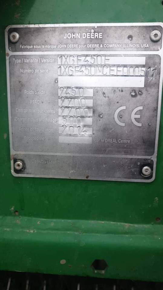 John Deere F 450 - Enfardadeira de fardos redondos: foto 4 John Deere F 450 - Enfardadeira de fardos redondos: foto 4