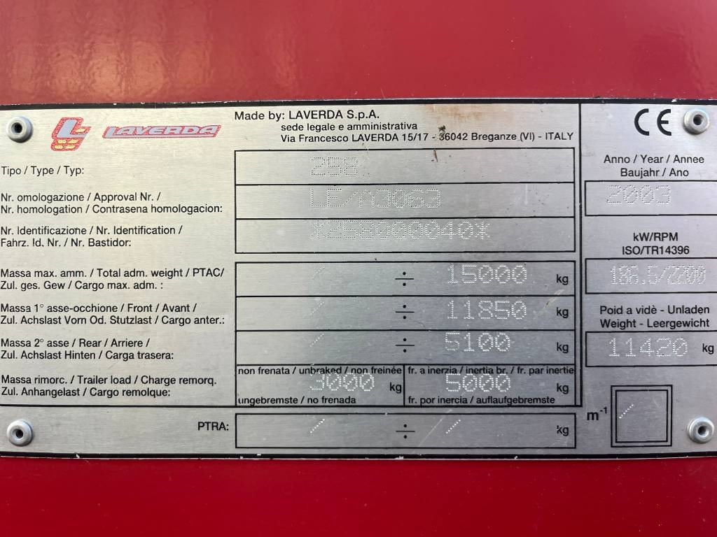 Laverda 25.50  - Ceifeira debulhadora: foto 3 Laverda 25.50  - Ceifeira debulhadora: foto 3