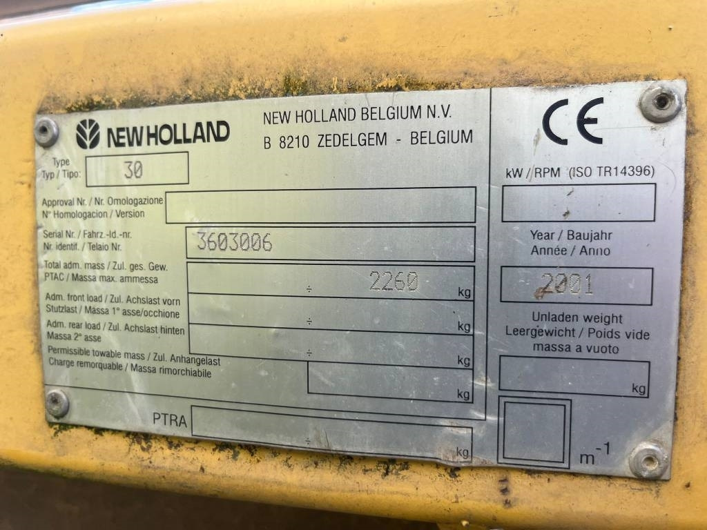 New Holland Tipo 30 - Equipamento para colheitadeira: foto 5 New Holland Tipo 30 - Equipamento para colheitadeira: foto 5