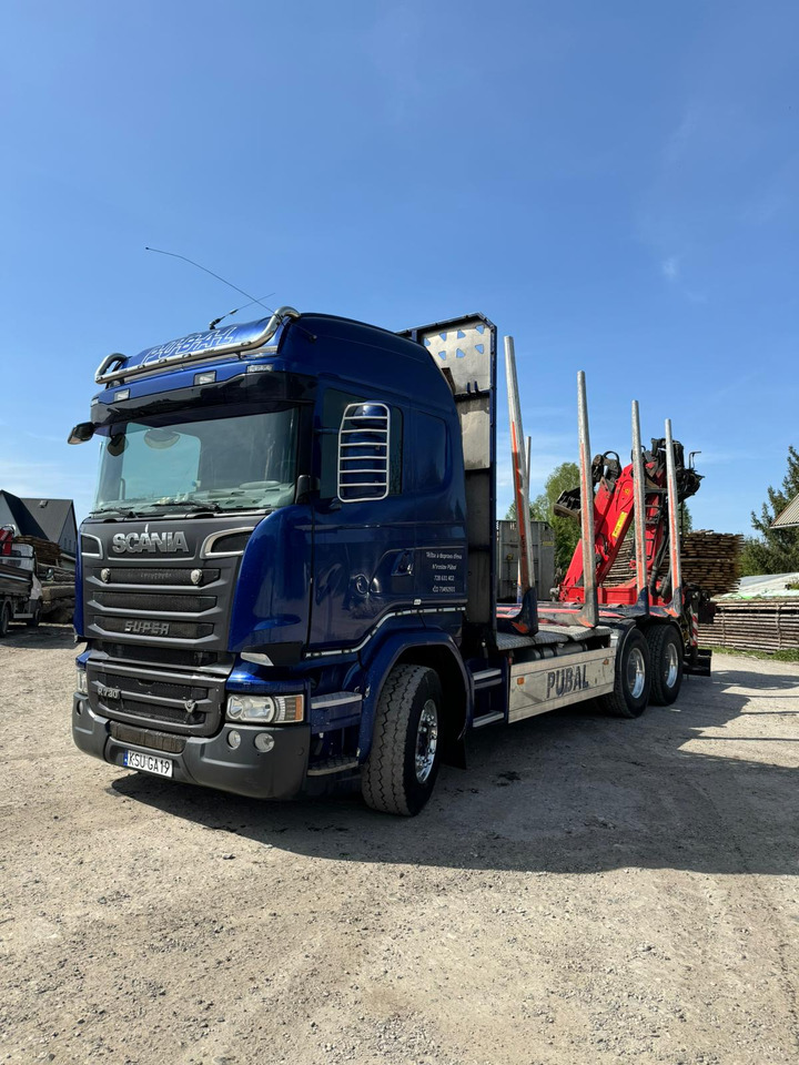 SCANIA R730 - Camião de transporte de madeira, Camião grua: foto 3 SCANIA R730 - Camião de transporte de madeira, Camião grua: foto 3