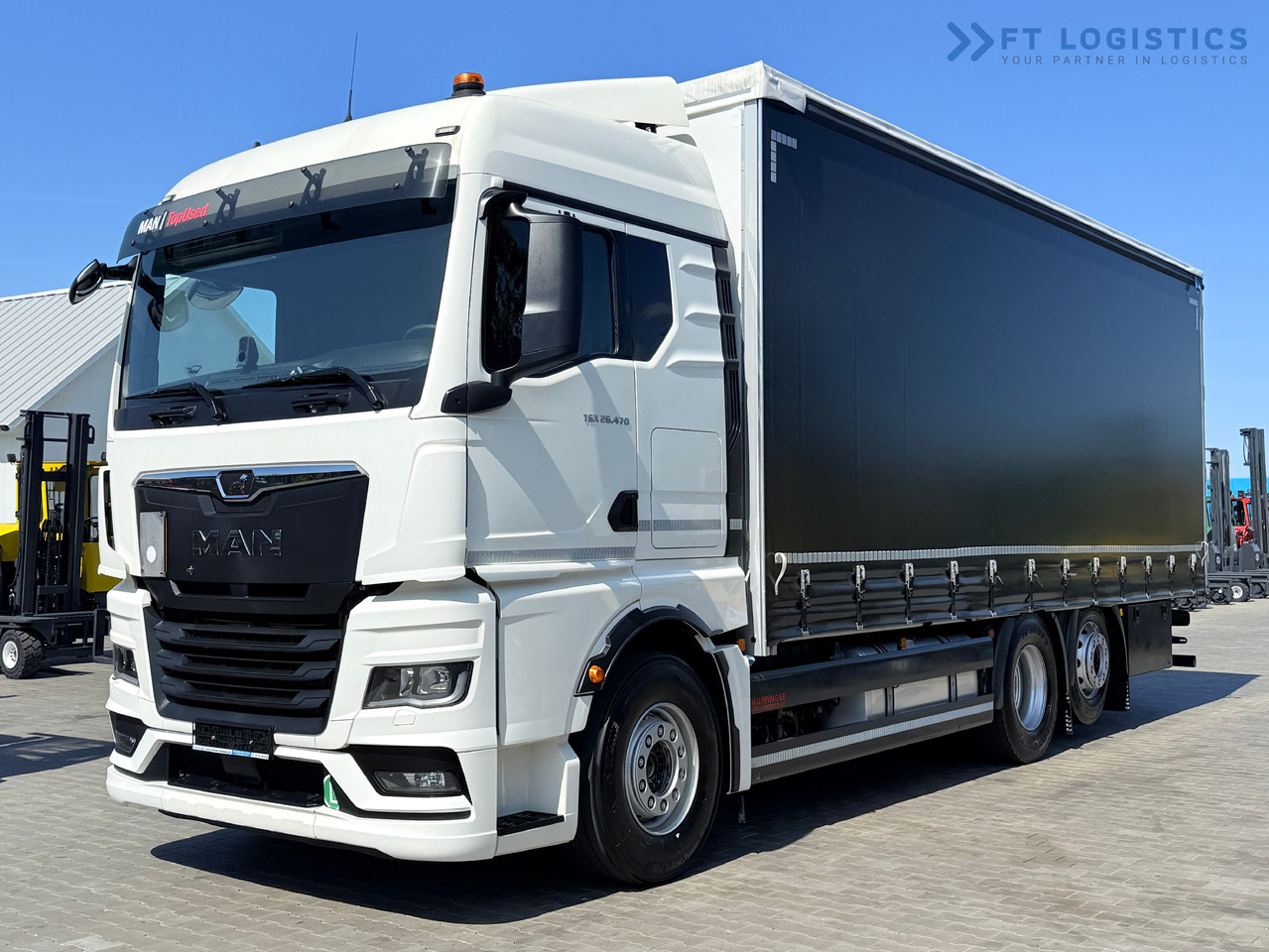 MAN TGX 26.470 / 19 Pallets / Steering Axle / 15 Ton Payload / Retarder / Excellent Condition - Camião de lona: foto 1 MAN TGX 26.470 / 19 Pallets / Steering Axle / 15 Ton Payload / Retarder / Excellent Condition - Camião de lona: foto 1