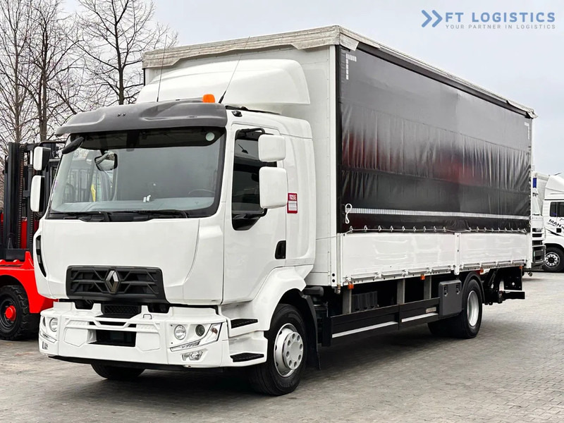 Renault Midlum 250 Renault D 250 / AUTOMATIC / 4X2 / 18 PALLETS / TAIL LIFT / SIDE BOARDS / curtainsider truck - Camião de lona: foto 1 Renault Midlum 250 Renault D 250 / AUTOMATIC / 4X2 / 18 PALLETS / TAIL LIFT / SIDE BOARDS / curtainsider truck - Camião de lona: foto 1