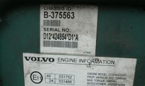 Volvo D12D 420 Volvo FH 12 - Motor para Camião: foto 3 Volvo D12D 420 Volvo FH 12 - Motor para Camião: foto 3